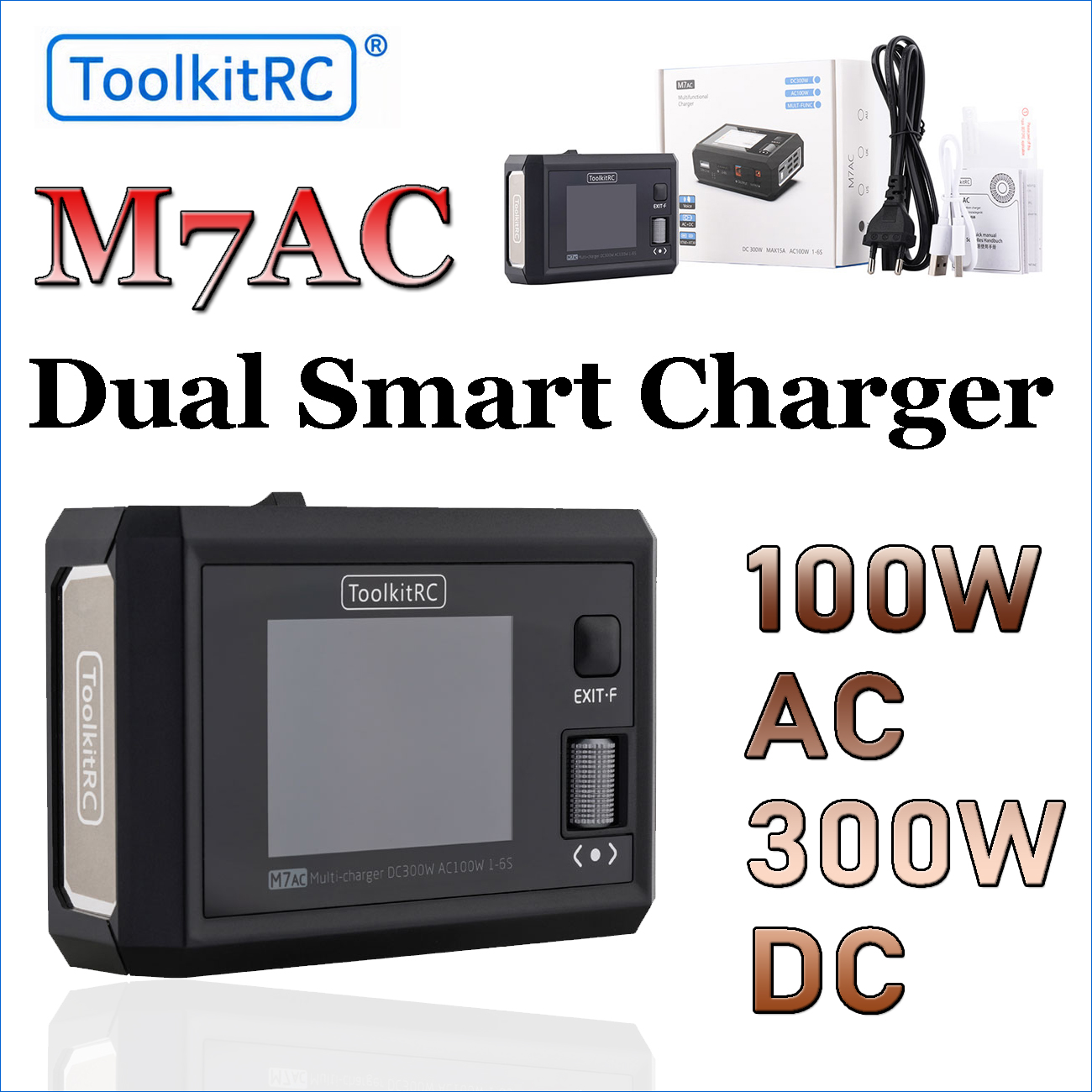 Drone Battery Smart - ToolkitRC M7AC 100 Вт переменного тока,