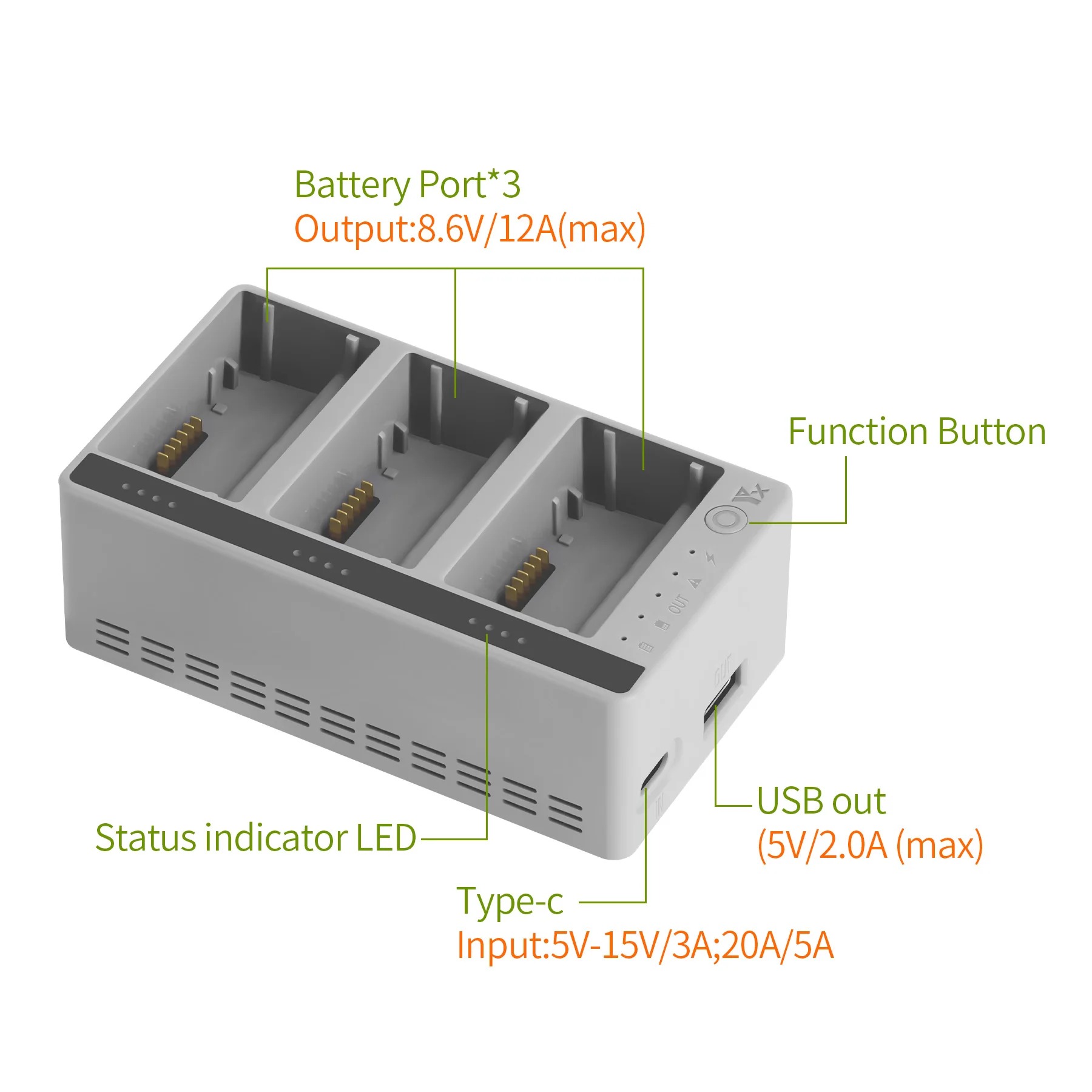 Трехпортовое интеллектуальное  – обзор и цена Drone Battery Smart